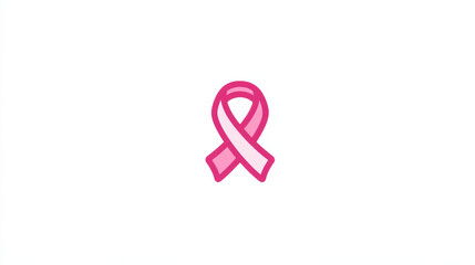 Pink ribbon symbol of hope for breast cancer awareness
