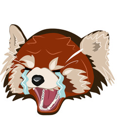 Cute red panda sticker emoji