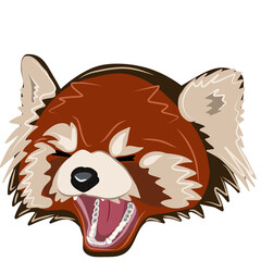 Cute red panda sticker emoji