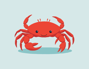 Red crab vector illustration