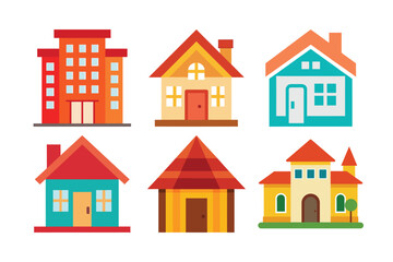 House and Building Vector Set