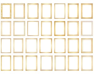 Collection of gold picture frames