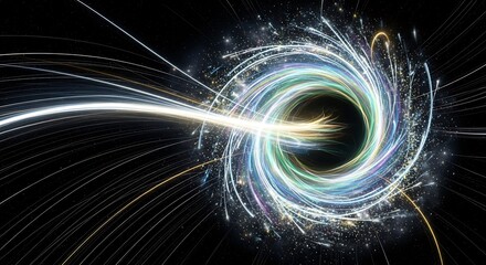 Black Hole Space Spiral Energy.