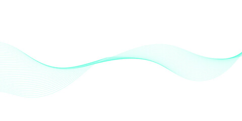 Vector wave and curve lines flowing dynamic gradient blue isolated on transparent background. Digital future technology concept.  Science, banner, business, poster, template, music background.