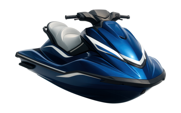 Modern jet ski in isolation.