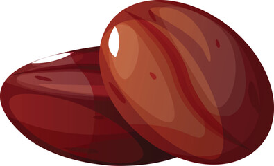 vector illustration of cocoa seeds