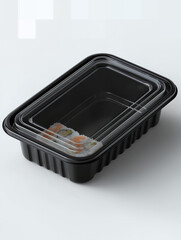 Reusable Takeaway Food Storage Box On White Background