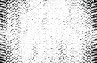 Distressed wavy line vector background with grunge texture and horizontal flow. Vintage engrave rough effect.