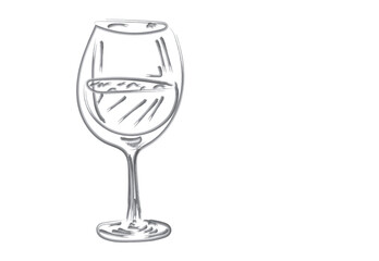 Wine glass isolated on white background