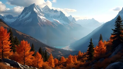Stunning Autumn Mountain Landscape
