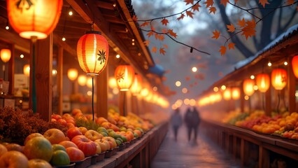 Luminous Autumn Night Market