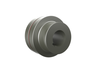 Metallic Jaw Coupling Hub for Flexible Power Transmission: Precision CNC machine part for mechanical shaft connection, zero backlash Oldham component, crucial for smooth operation and high torque