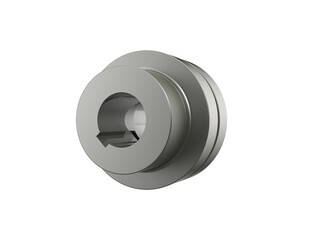 Metallic Jaw Coupling Hub for Flexible Power Transmission: Precision CNC machine part for mechanical shaft connection, zero backlash Oldham component, crucial for smooth operation and high torque