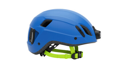 Naklejka premium Blue bicycle helmet isolated on transparent background, safety gear for cycling and outdoor sports