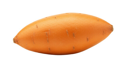 Vibrant orange sweet potato isolated on transparent background, healthy root vegetable for cooking and nutrition