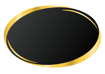 Black Friday Sale Label, Golden Oval Luxury Black Frame
