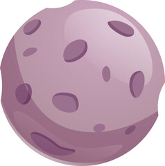 Moon planet flat vector icon, natural satellite of the Earth, space gray sphere, astronomy education, cosmos object