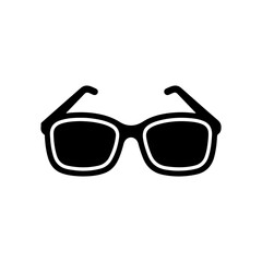 Sunglasses silhouette icon vector flat illustration on white background.