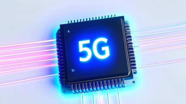 Futuristic 5g chip technology spearheads high speed network expansion, heralding new digital era of advanced communication and groundbreaking internet speed performance