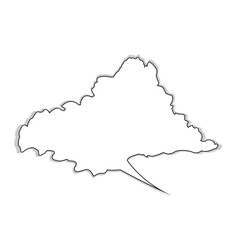 Cloud-Shaped Chat Bubble Icon - White Fill Transparent PNG