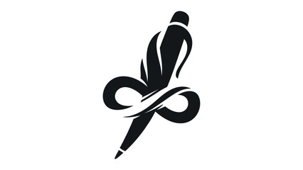 Pen of Endless Creation: a stylish visual that showcases the idea of endless potential in writing, innovation, and creativity. The illustration of the pen embodies continuous creation.