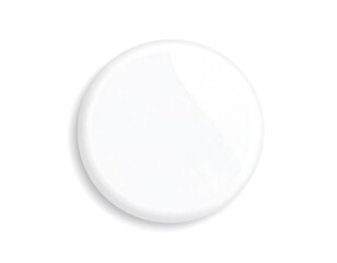 Blank white round button mockup