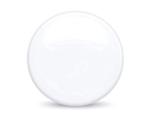 Blank white round button