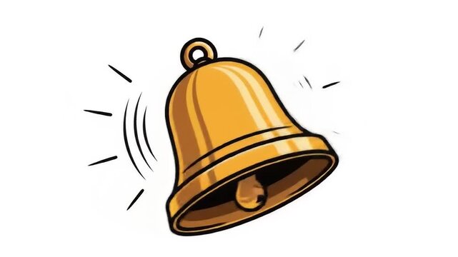 Golden Bell Ringing Sound Effect Animation.