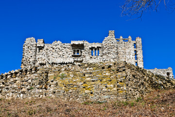 Medieval stone castle in Gillette Castle State Park CT USA