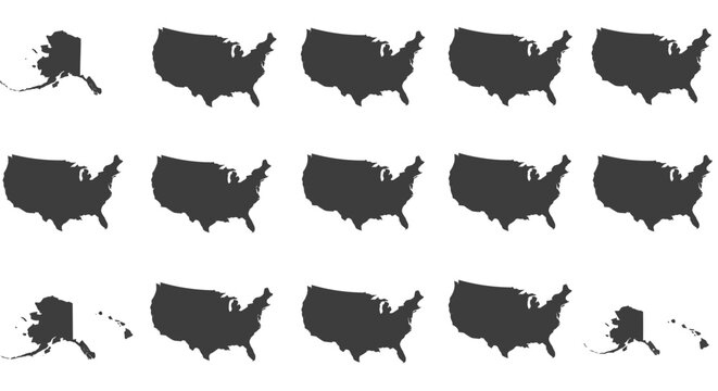 United States of America Map Pattern A Repetitive Design for Various Applications and Concepts