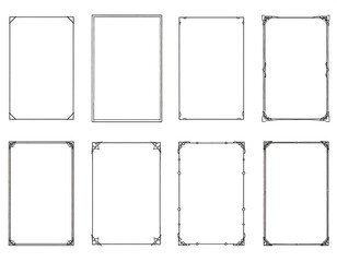 Collection of ornate black and white picture frames (1)