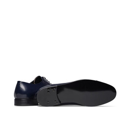 Brown leather casual shoes on white background' blue sports sneakers isolated' white running shoes for men'