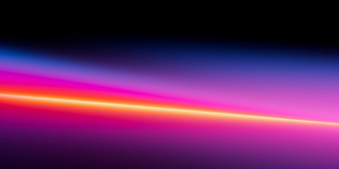Vibrant gradient of neon pink and yellow beam blending with deep blue, glowing futuristic abstract background for stock images, design, and creative work.