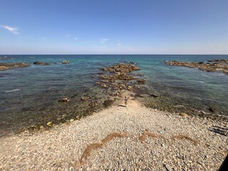 파란하늘과 푸른 바다풍경 