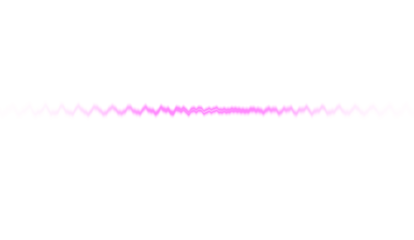 A glowing pink zigzag line centered horizontally against a black background in a simple abstract design on transparent background