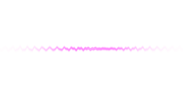 A glowing pink zigzag line centered horizontally against a black background in a simple abstract design on transparent background
