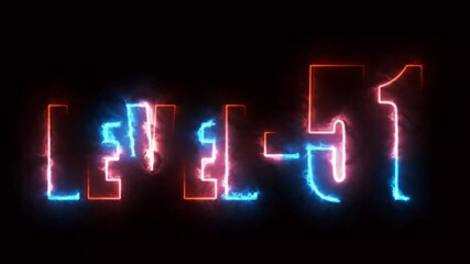 Futuristic glowing level up text on dark surface, gaming motivation art, Neon level up sing - Powered by Adobe