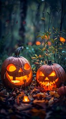 halloween, pumpkin, jack-o-lantern, night, spooky, lantern, porch, holiday