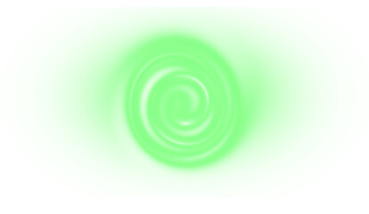 A vibrant green elliptical shape with a swirling center and textured border  on transparent background