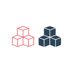 Obraz premium Sugar vector illustration icons set