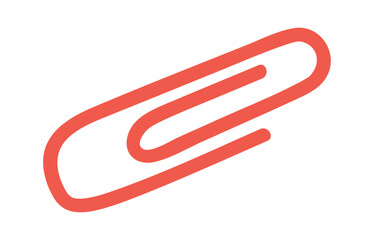 Obraz premium Red paper clip hand drawn
