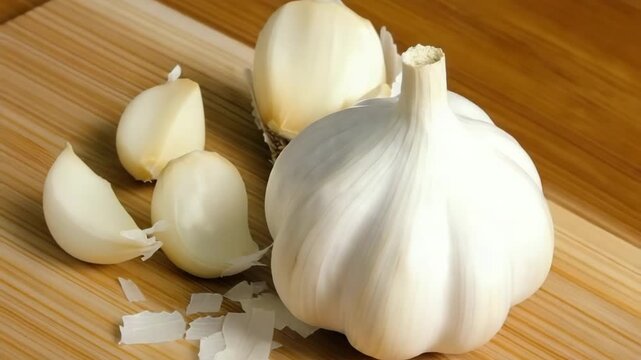 Chopping garlic for delicious cooking at home