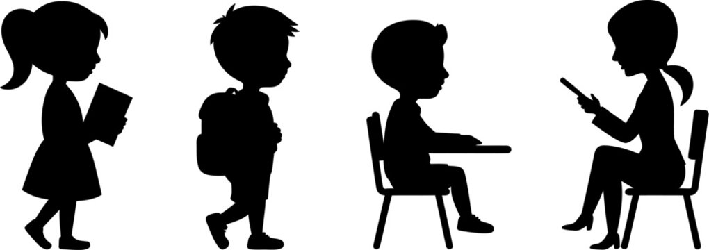 Diverse children engaged in learning activities, representing education and childhood development