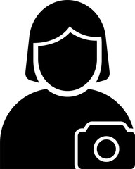 Black flat profile icon illustration with minimalist design, showing various professions, suitable for application design needs, websites, presentations, infographics, business brochures and others. 