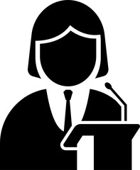 Black flat profile icon illustration with minimalist design, showing various professions, suitable for application design needs, websites, presentations, infographics, business brochures and others. 