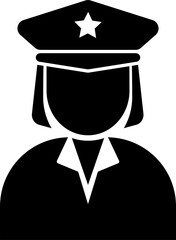 Black flat profile icon illustration with minimalist design, showing various professions, suitable for application design needs, websites, presentations, infographics, business brochures and others. 