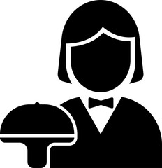 Black flat profile icon illustration with minimalist design, showing various professions, suitable for application design needs, websites, presentations, infographics, business brochures and others. 