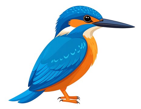 Colorful kingfisher profile