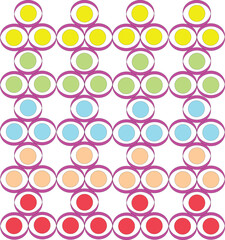 Seamless pattern with circles background vector