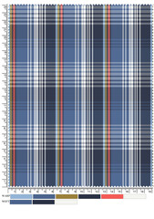 Seamless red,brown,green, lemon,teal and black plaid twill check pattern for fabric design.

